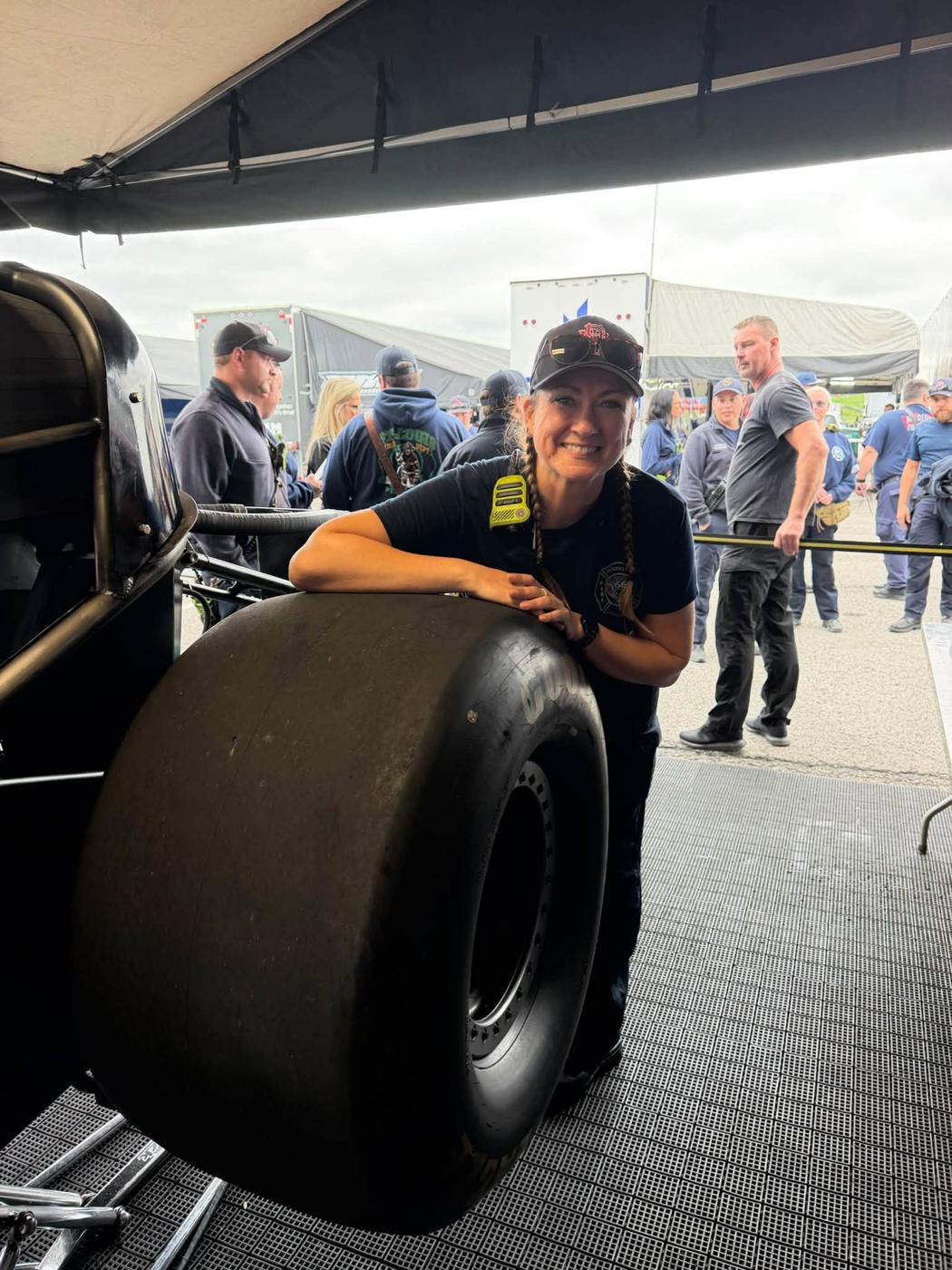 At the rear tire, Chris King's #343